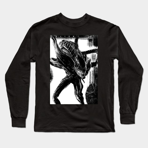 Alien 40th anniversary Tee Long Sleeve T-Shirt by Art Of Lunatik